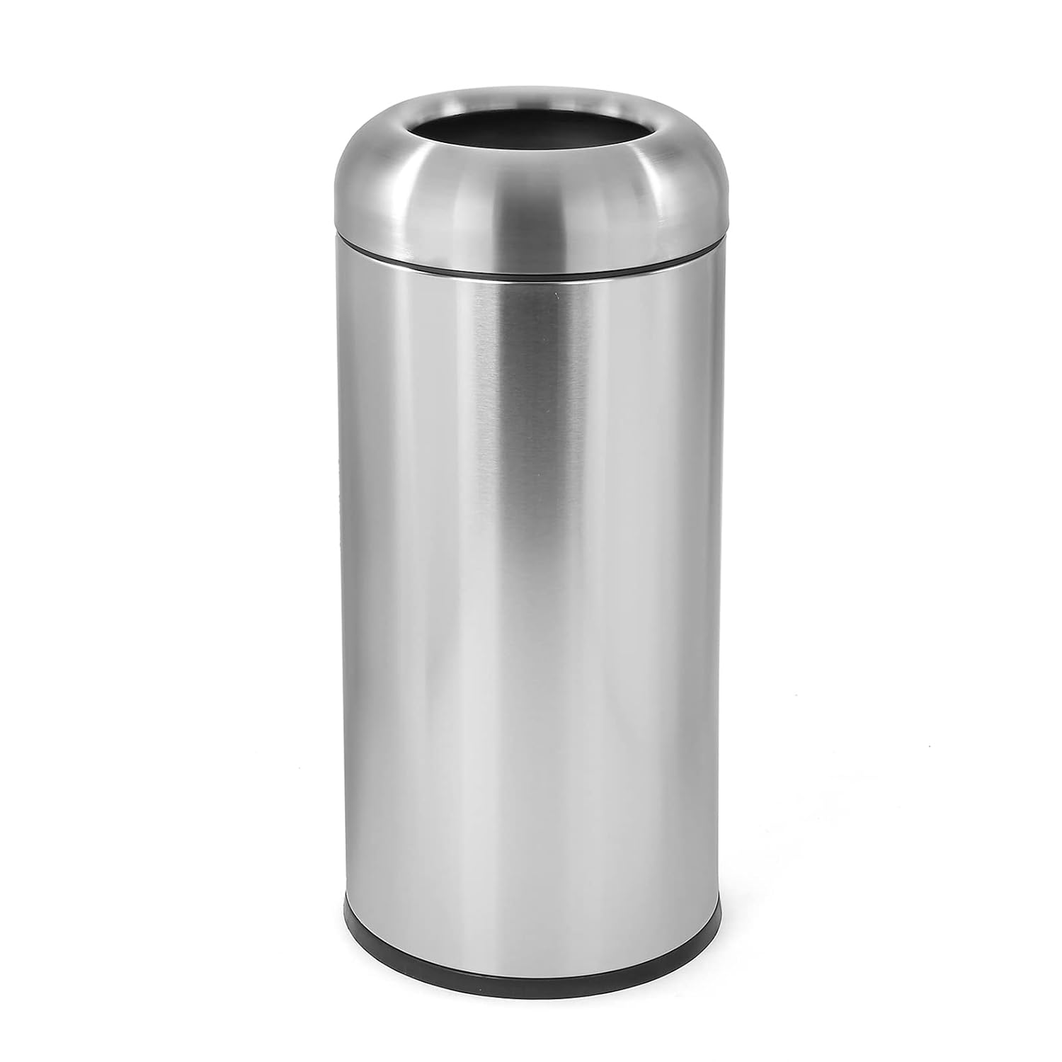 Commercial Kitchen Garbage Disposal - 大型ステンレス製オープン型ゴミ箱（蓋付き）、キッチン、商業施設、オフィス、公共エリアの廃棄物処理用頑丈な金属製ゴミ箱