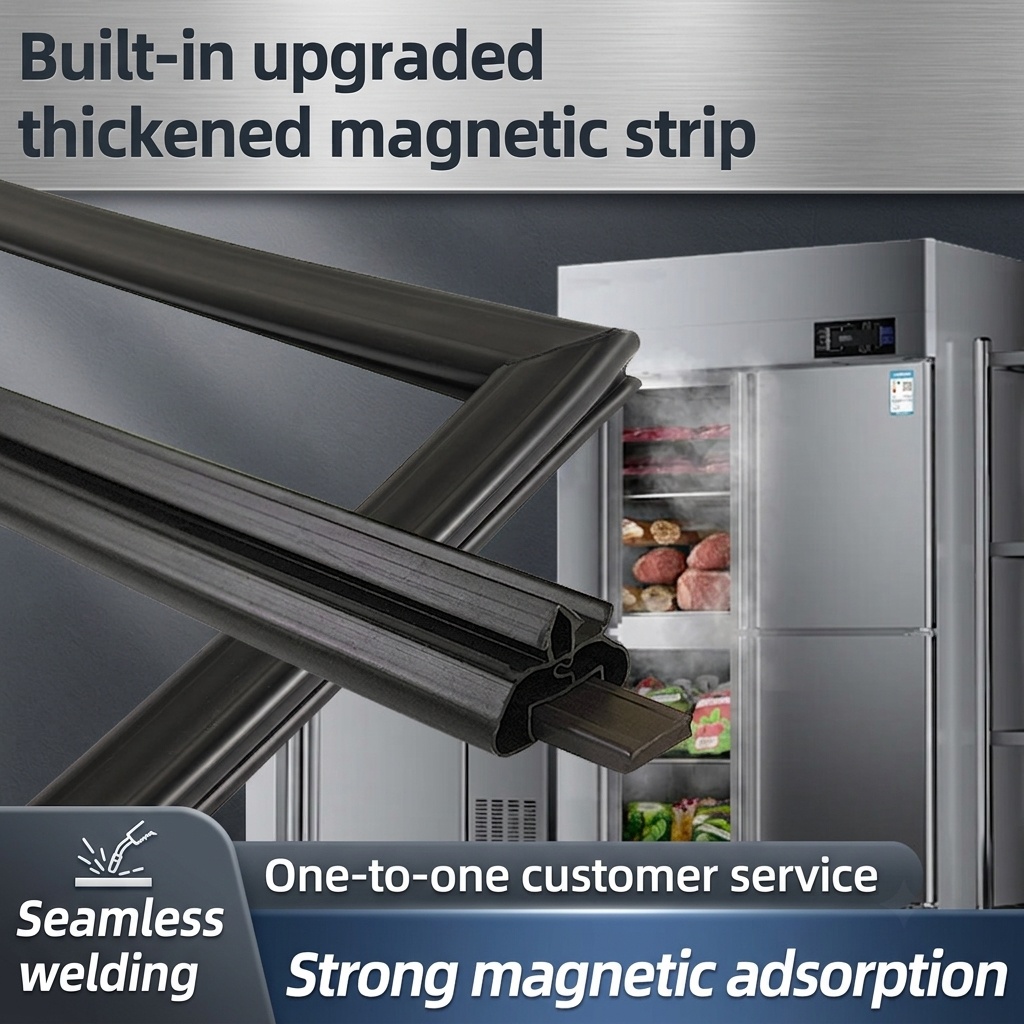 Commercial Chest Freezer - 5Mカスタム業務用冷蔵庫ドアシールストリップ磁気PVCガスケット交換用チェストフリーザーウェザーストリップテープ