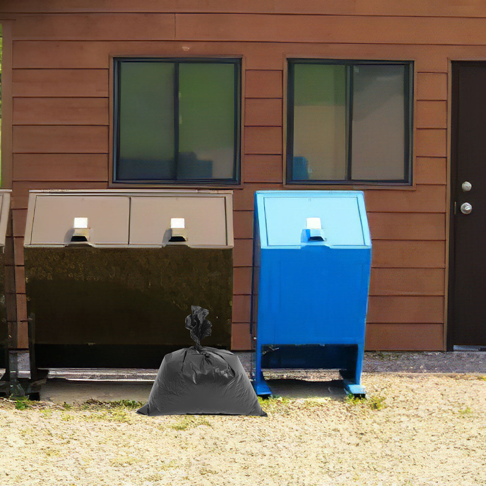 Commercial Kitchen Garbage Disposal - 50枚入り 厚手ゴミ袋 高耐久 大容量 平口デザイン 迅速な廃棄に最適