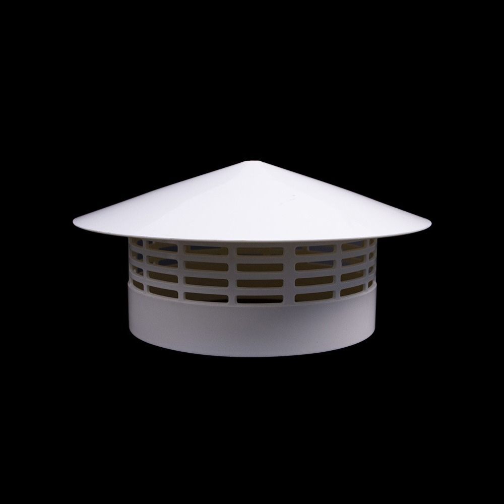 Commercial Exhaust Hood - 耐久性のある75-200mm換気式レインキャップPVC排気フードエアアウトレット外壁屋根ダクトベント暖炉