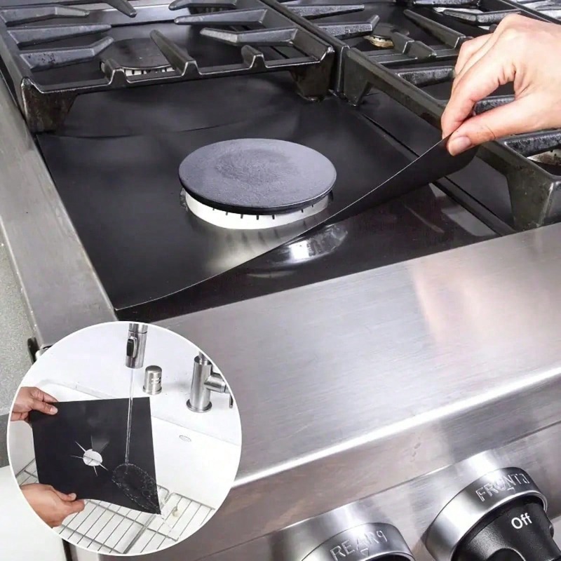 Commercial Kitchen Warmer - 2/4/6/8 個ガスストーブプロテクタークッカーカバーライナークリーンマットパッドキッチンガスストーブコンロプロテクターキッチンアクセサリー調理器具