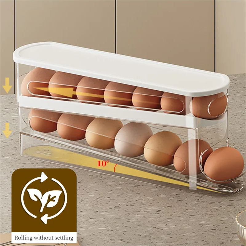 Commercial Kitchen Swing Door - スライド式卵カートン ダブル自動卵ローラー 冷蔵庫サイドドア卵収納 キッチンカウンター卵ホルダー
