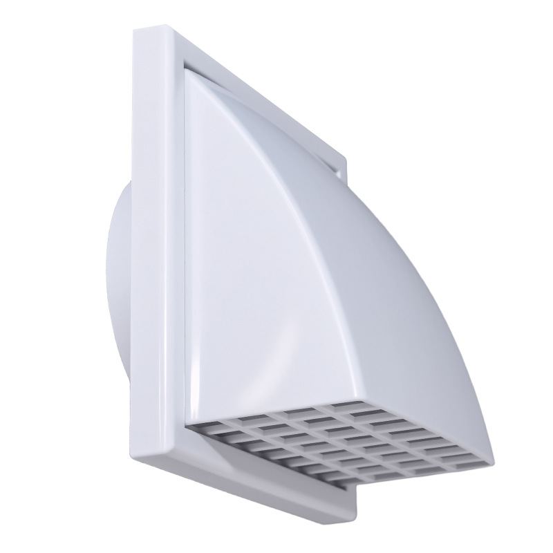 Commercial Exhaust Hood - ABS製外壁換気グリルレンジフードダクトエアアウトレットバルブ付き壁面エアベントアウトレットカバー排気グリル
