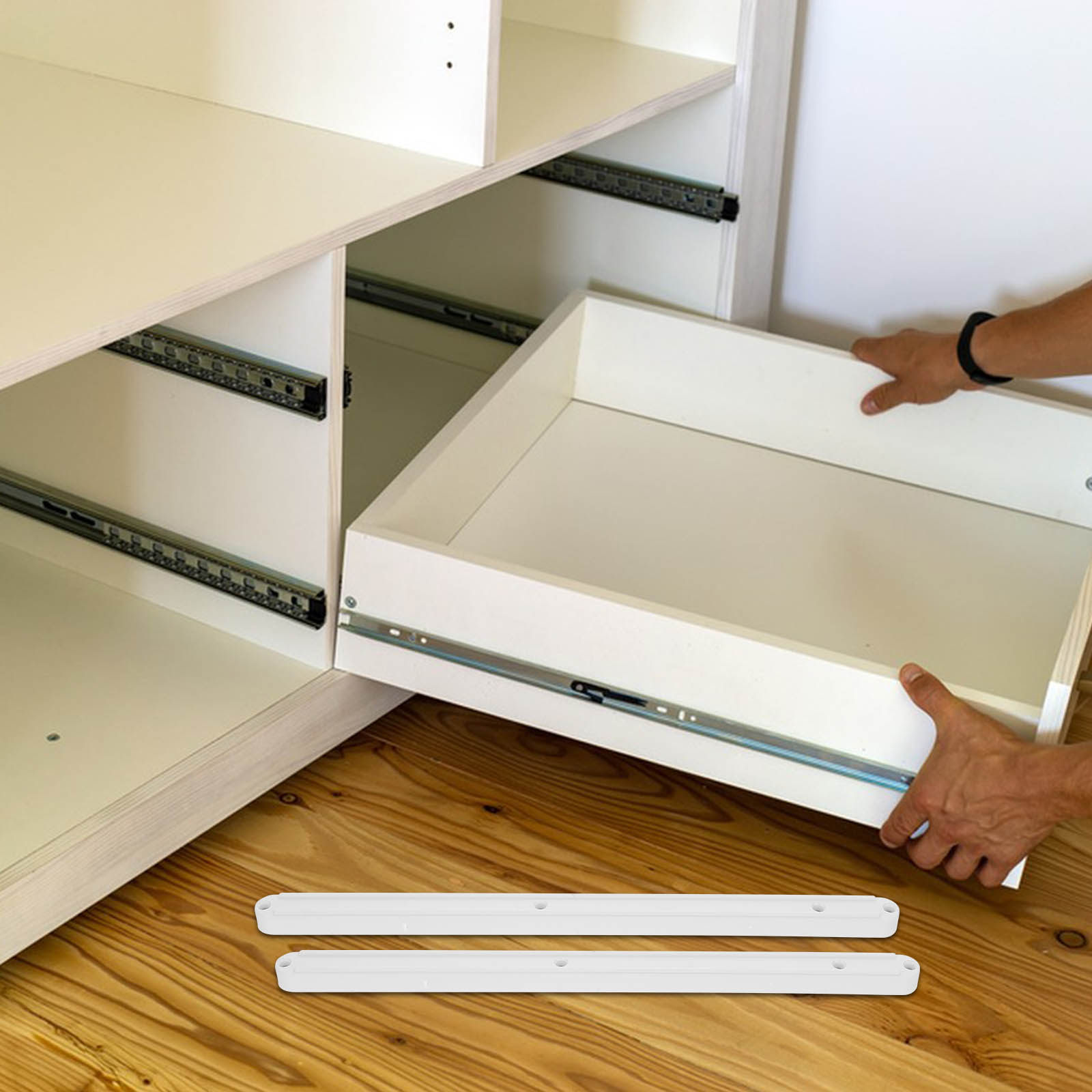 Commercial Kitchen Swing Door - 2 個のプラスチック製引き出しスライドスムーズでノイズのないキャビネットレールキッチンドレッサーワードローブ引き出しガイド交換部品用