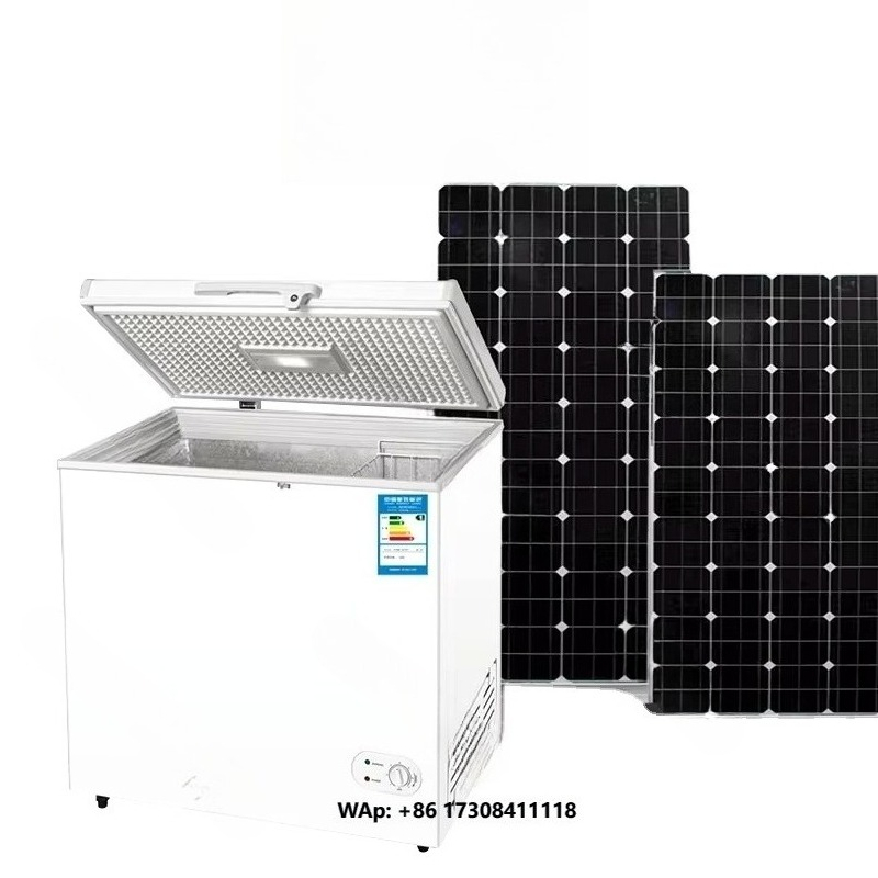 Commercial Chest Freezer - 208L DCソーラーチェストフリーザー（12V/24V）上開きシングルドア冷蔵庫 家庭用・業務用 PLC搭載 1年保証