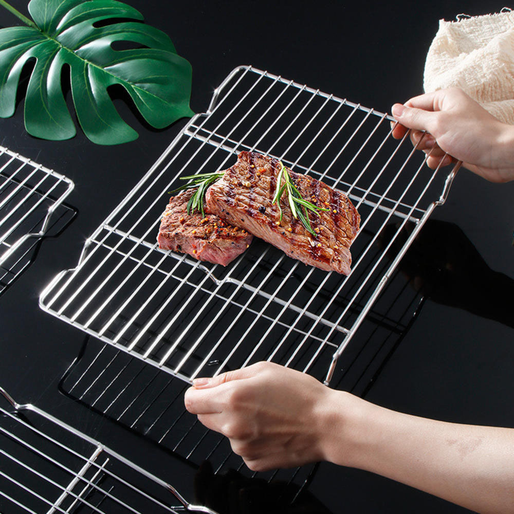 Commercial Kitchen Warmer - ステンレススチール バーベキューメッシュマット 再利用可能 耐熱性 BBQ ベーキングネットパッド