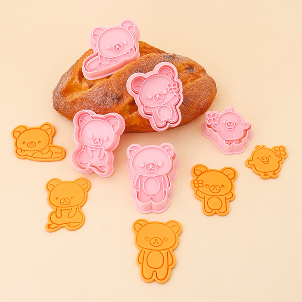 Commercial Kitchen Items - クッキーカッター漫画のクマのビスケット型スタンプキッチンベーキングペストリーベーキング用品デザートベーキング用品