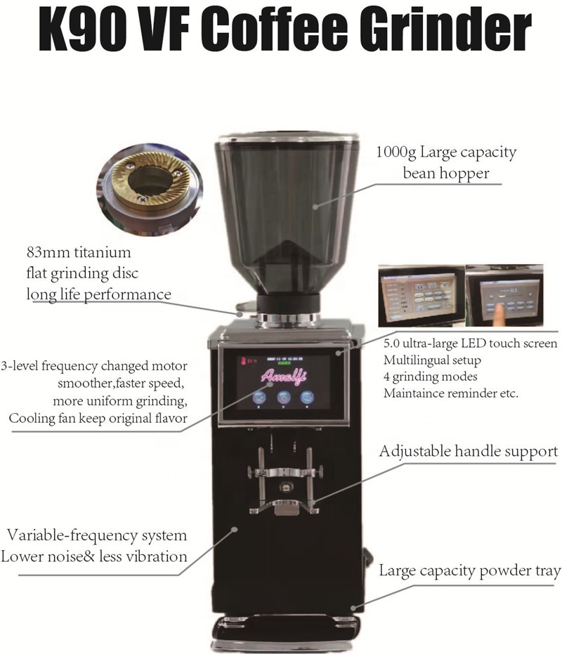K90プロフェッショナルタッチスクリーン調整可能コーヒー粉砕 - Commercial Espresso Machine のレビューと価格