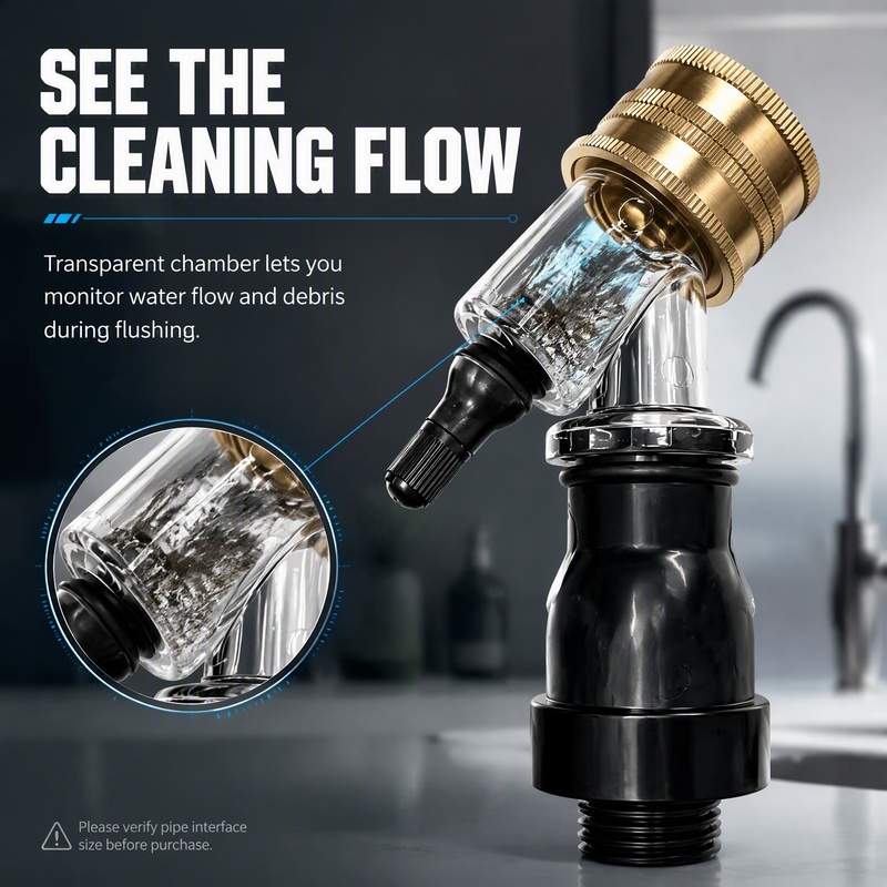 透明なビジュアル浄水器アダプター、水道水用プレフィルター、取 - Commercial Kitchen Tap のレビューと価格