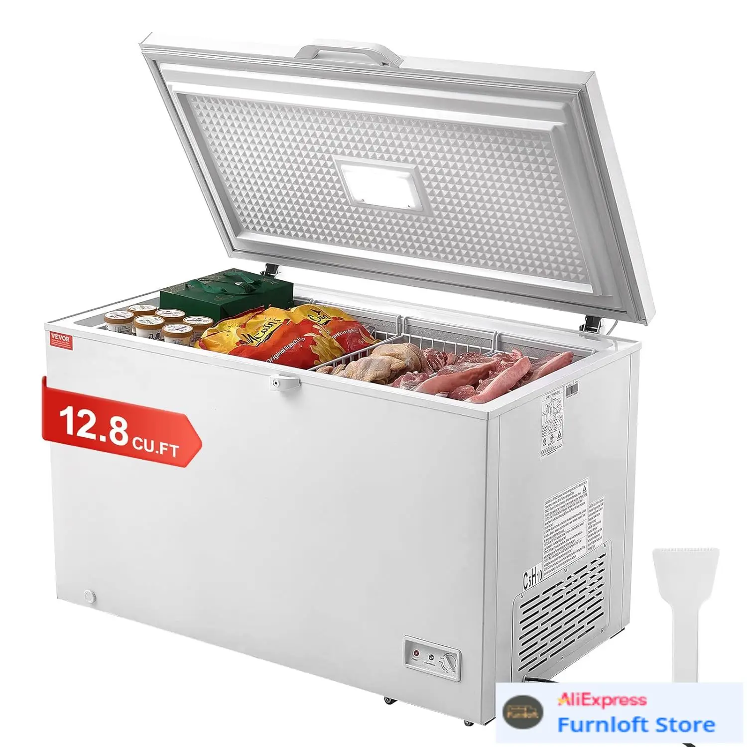 チェストフリーザー、12.8立方フィート/345リットル大型 - Commercial Chest Freezer のレビューと価格