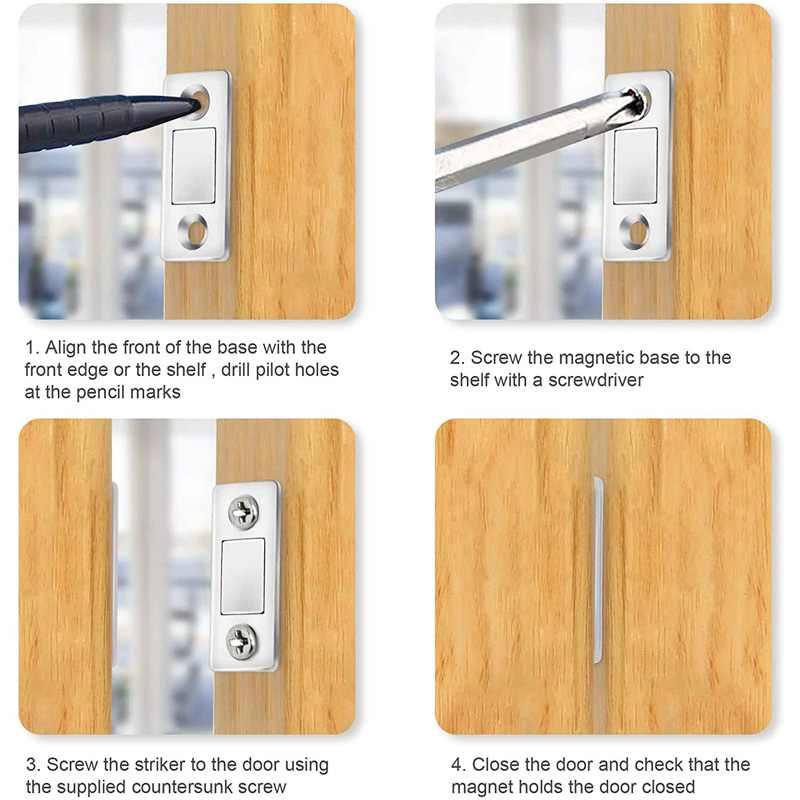 超薄型キャビネットドア磁気キャッチネジ付き引き出しマグネット - Commercial Kitchen Swing Door のレビューと価格
