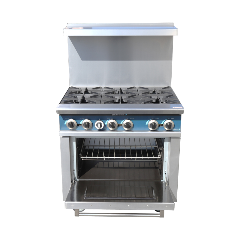 業務用厨房機器　自立型ステンレス製6口コンロ付きオーブン - Commercial Kitchen Burner のレビューと価格
