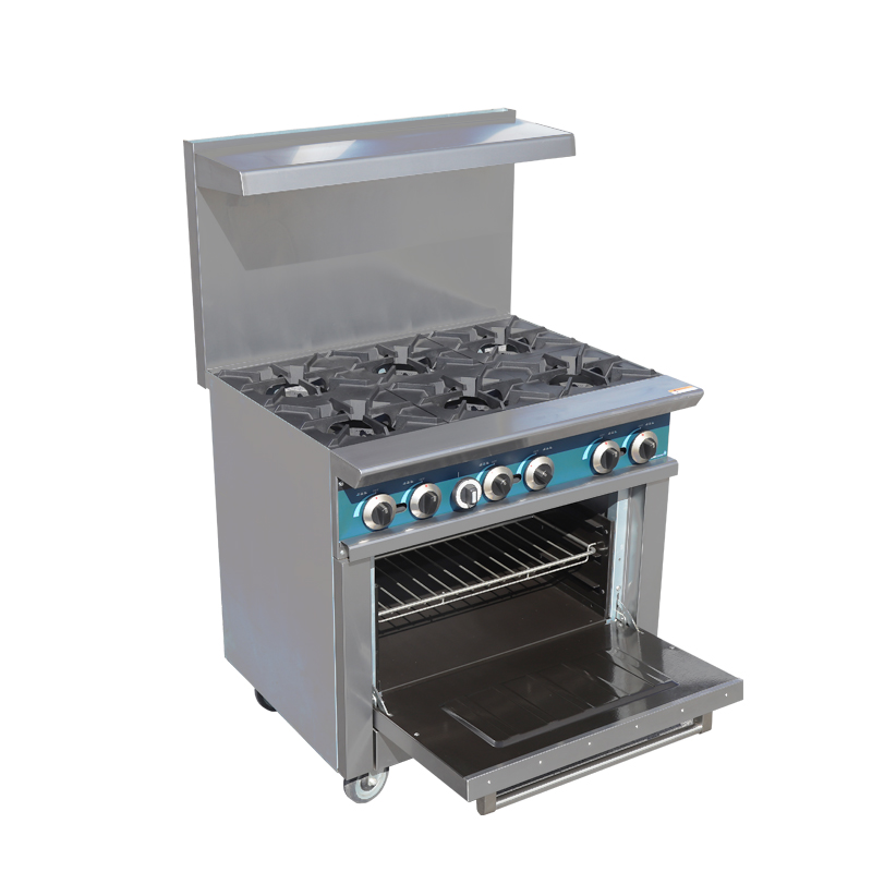 業務用厨房機器　自立型ステンレス製6口コンロ付きオーブン - Commercial Kitchen Burner のレビューと価格