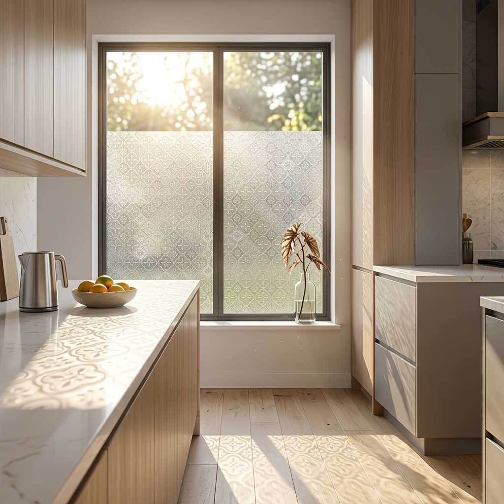 つや消しプライバシーウィンドウフィルム 静電気吸着タイプ 接 - Commercial Kitchen Swing Door のレビューと価格