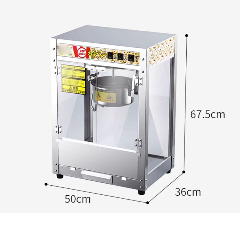 全自動業務用ポップコーンマシン 220/110V ステンレス - Commercial Popcorn Machine のレビューと価格