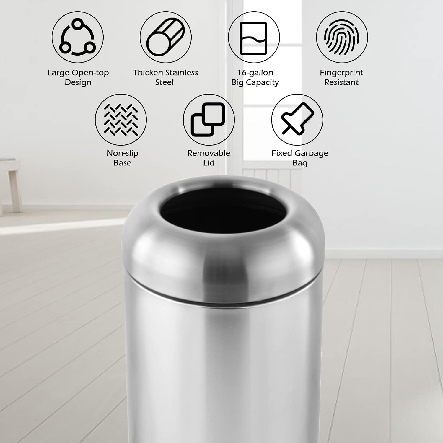 大型ステンレス製オープン型ゴミ箱（蓋付き）、キッチン、商業施 - Commercial Kitchen Garbage Disposal のレビューと価格