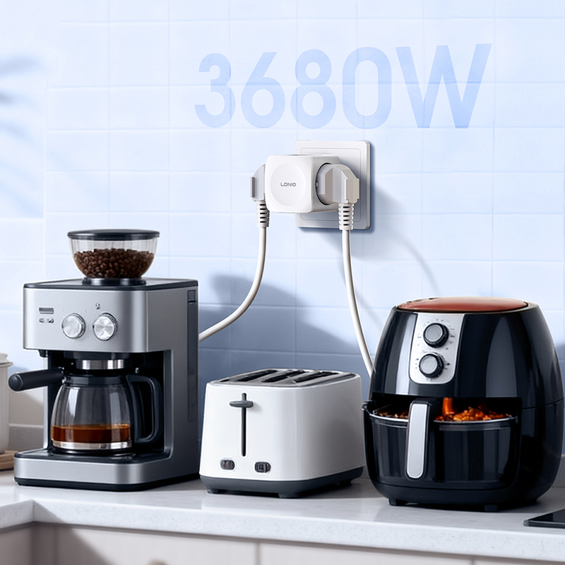 LDNIO 4 EUコンセント電源タップ、拡張可能な3680 - Commercial Kitchen In Residential Home のレビューと価格
