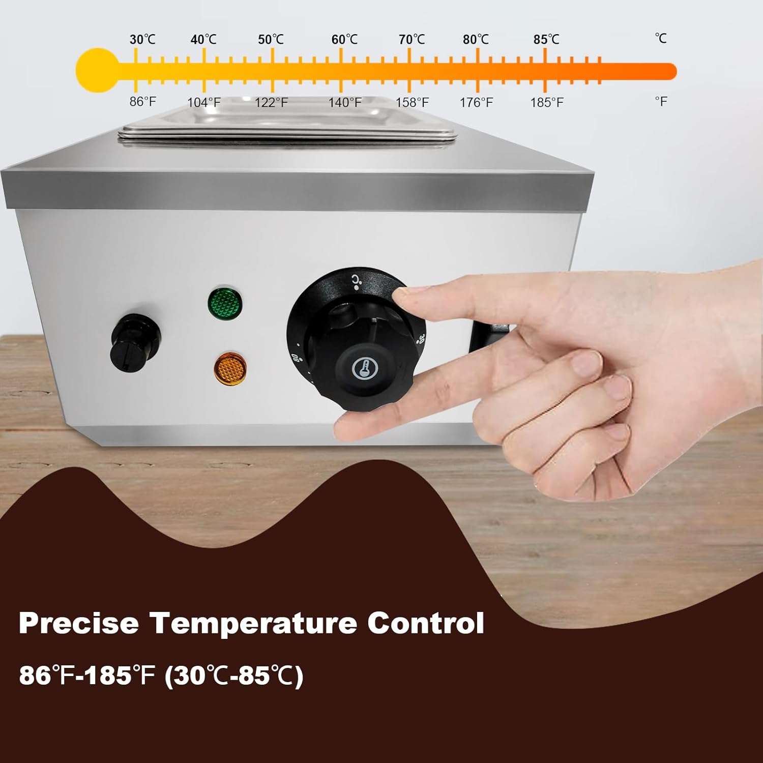 TWISTER.CK 1200W チョコレート溶解ポット – - Commercial Kitchen Warmer のレビューと価格