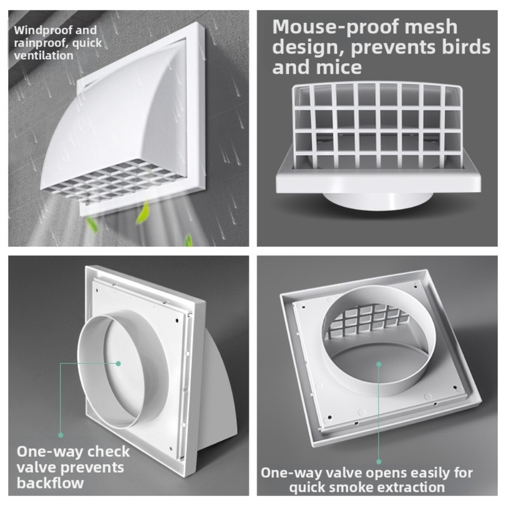 ABS排気フード ABS外壁換気グリル レンジフードダクト  - Commercial Exhaust Hood のレビューと価格