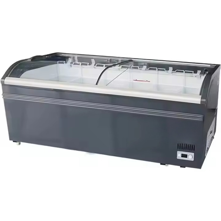 業務用曲面ガラス引き戸式ディスプレイ冷蔵庫冷凍庫 - Commercial Chest Freezer のレビューと価格