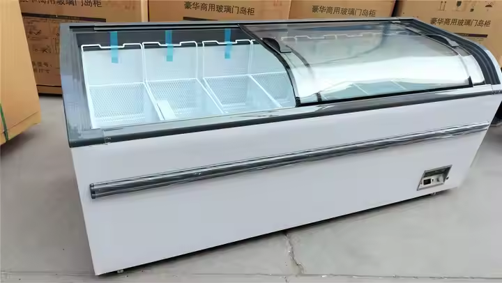 業務用曲面ガラス引き戸式ディスプレイ冷蔵庫冷凍庫 - Commercial Chest Freezer のレビューと価格