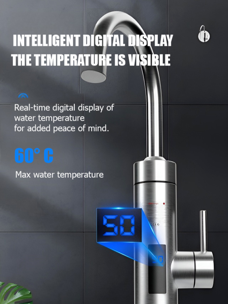 浴室電気蛇口高速加熱キッチン浴室シャワー水道水ヒーター - Commercial Kitchen Tap のレビューと価格