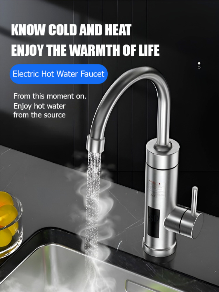 浴室電気蛇口高速加熱キッチン浴室シャワー水道水ヒーター - Commercial Kitchen Tap のレビューと価格