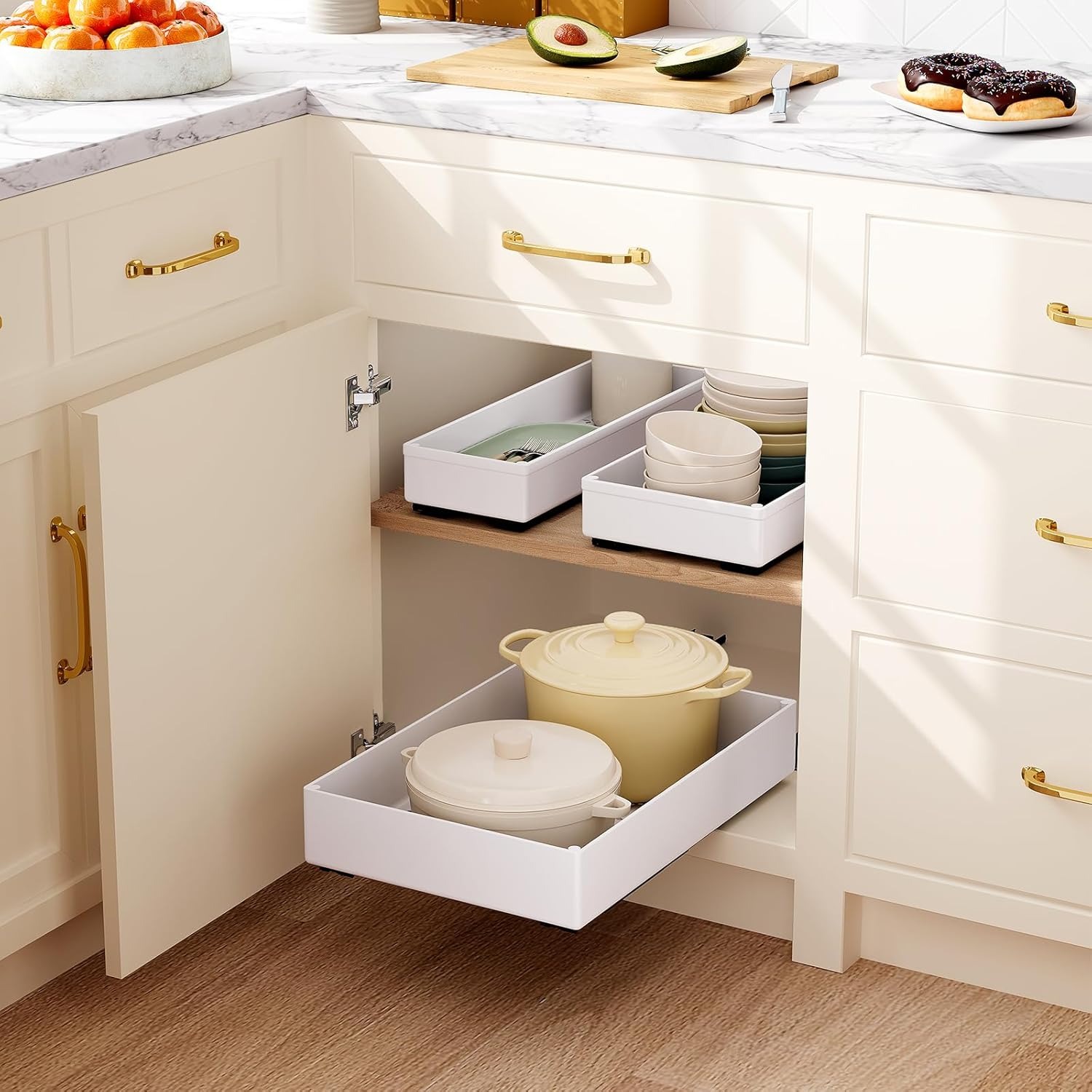 1～2個 キッチンオーガナイザー 引き出し式キャビネット収納 - Commercial Kitchen Swing Door のレビューと価格