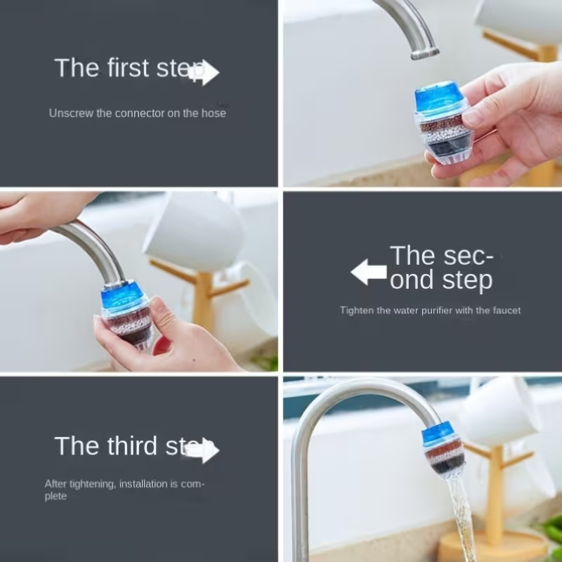 ランダムカラーの活性炭浄水器セット4個、キッチンやバスルーム - Commercial Kitchen Tap のレビューと価格