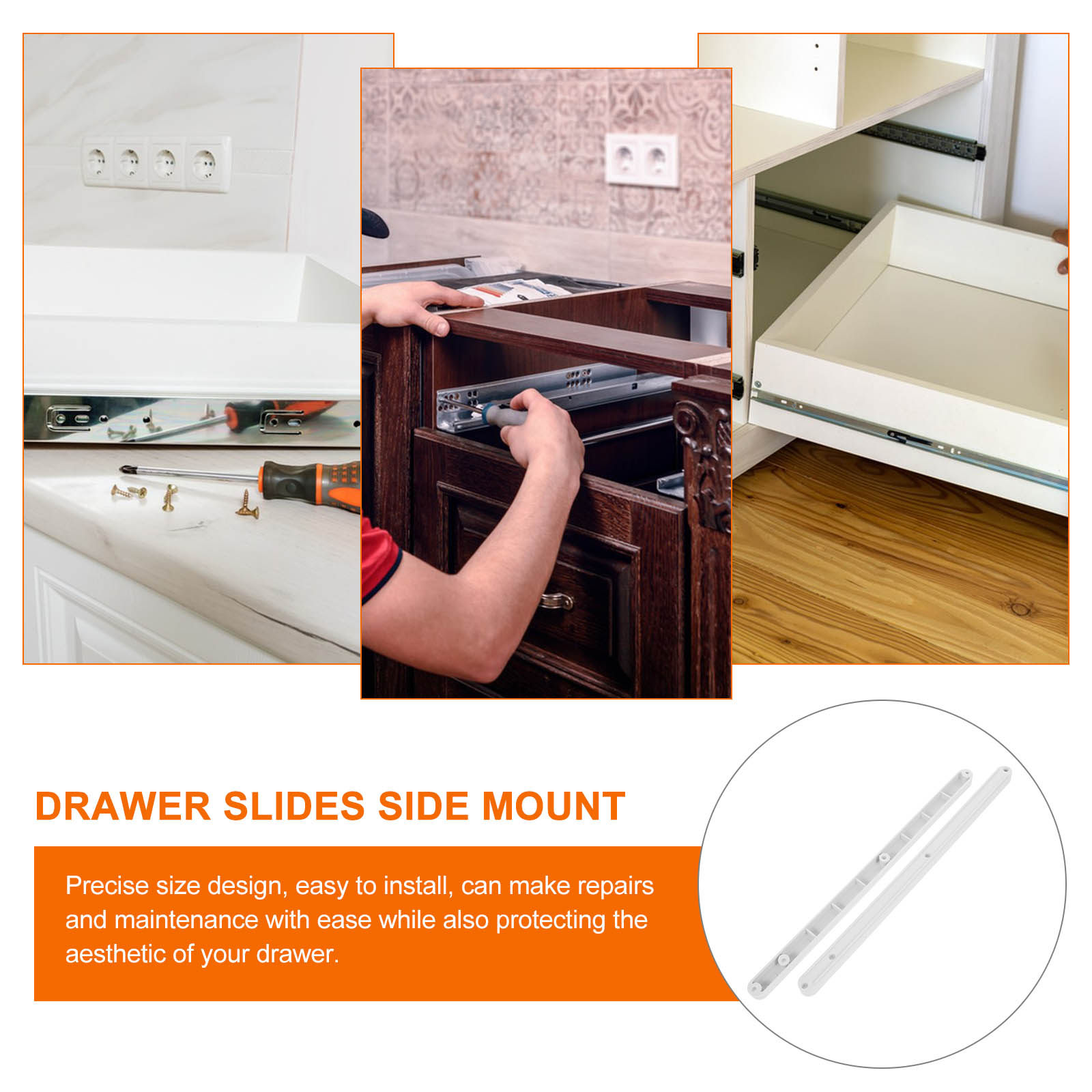 2 個のプラスチック製引き出しスライドスムーズでノイズのない - Commercial Kitchen Swing Door のレビューと価格