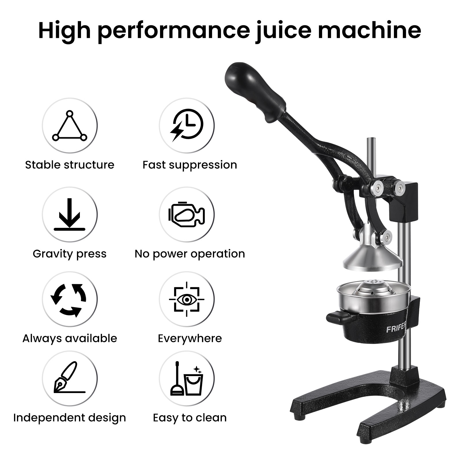 軽量ステンレス製手動柑橘類ジューサー、業務用手動フルーツジュ - Commercial Kitchen And Bar のレビューと価格