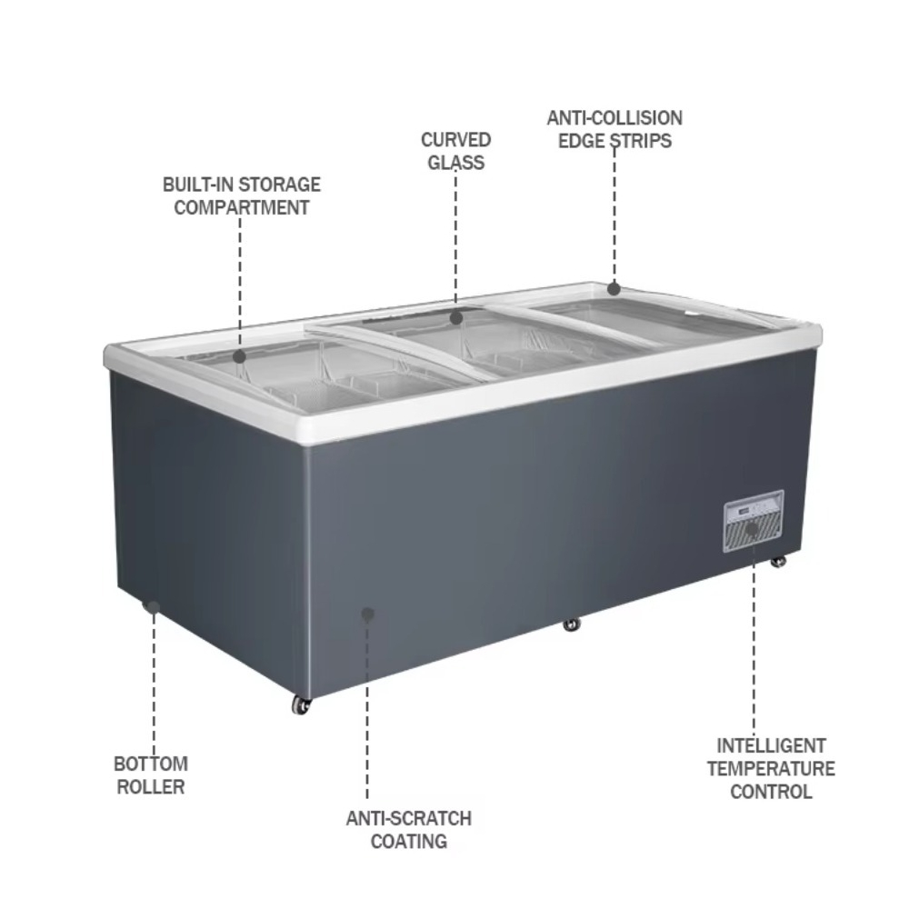 冷凍設備 水平型冷凍庫 業務用スーパーマーケット用チェストフ - Commercial Chest Freezer のレビューと価格